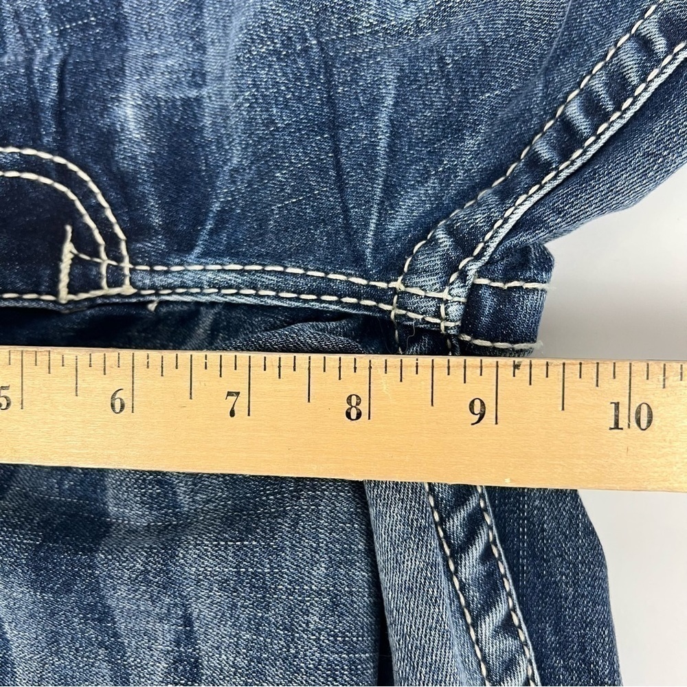 NWT VIGOSS HERITAGE FIT Women’s Blue Jean Capris Sz 4 Distressed Stretch Pockets - Picture 11 of 13